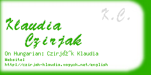 klaudia czirjak business card